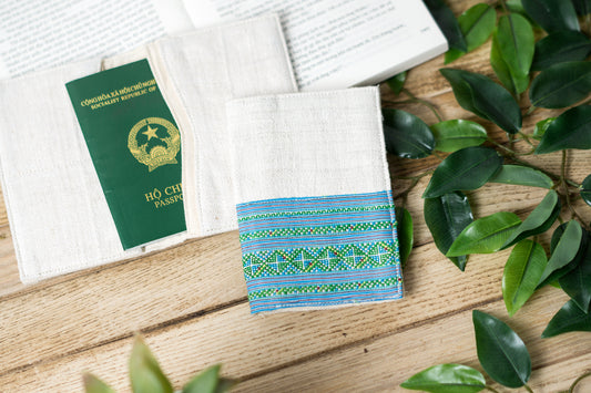 Teal Passport Cover | Fabric Passport Holder