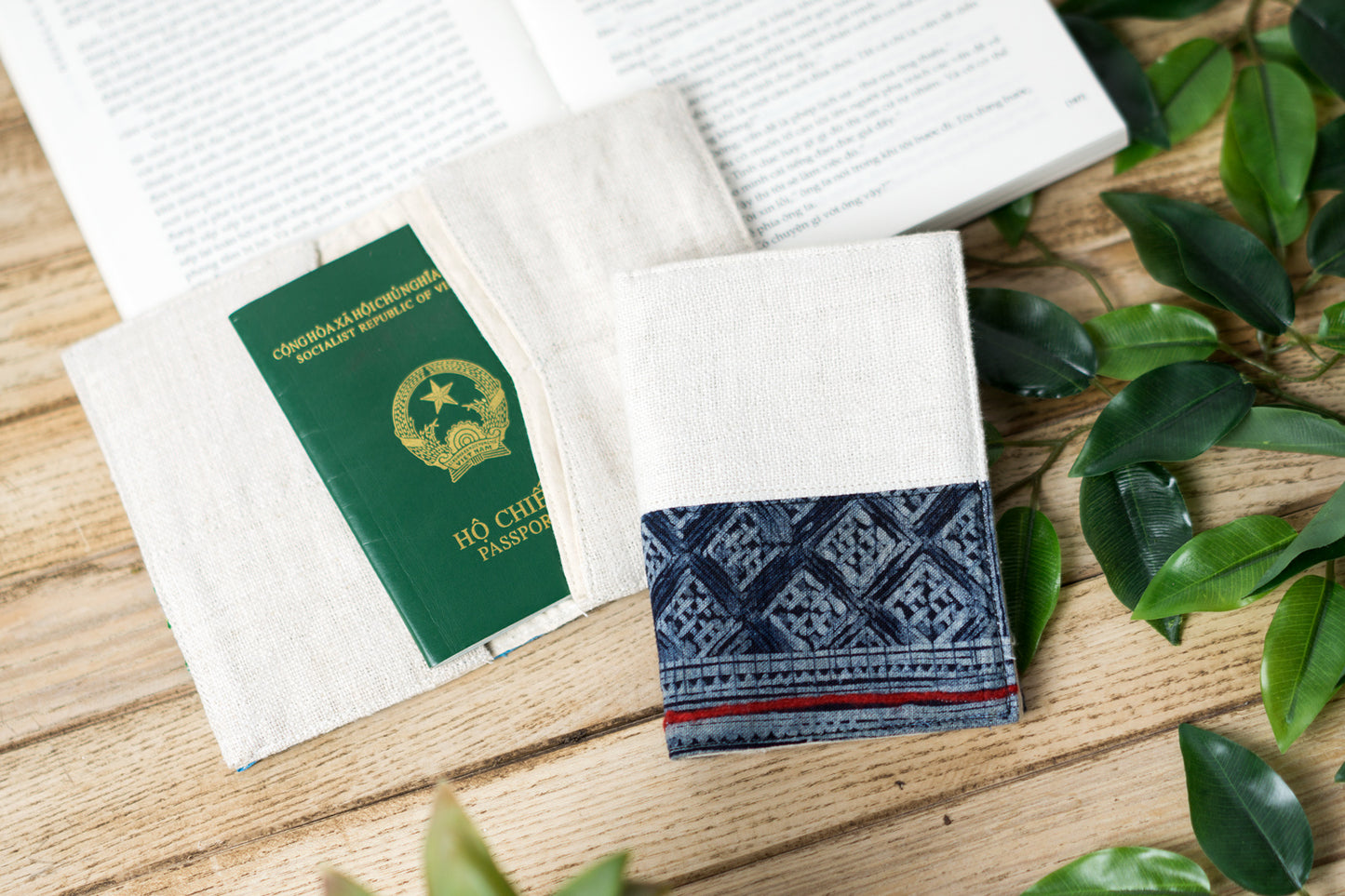 Navy Passport Cover | Fabric Passport Holder