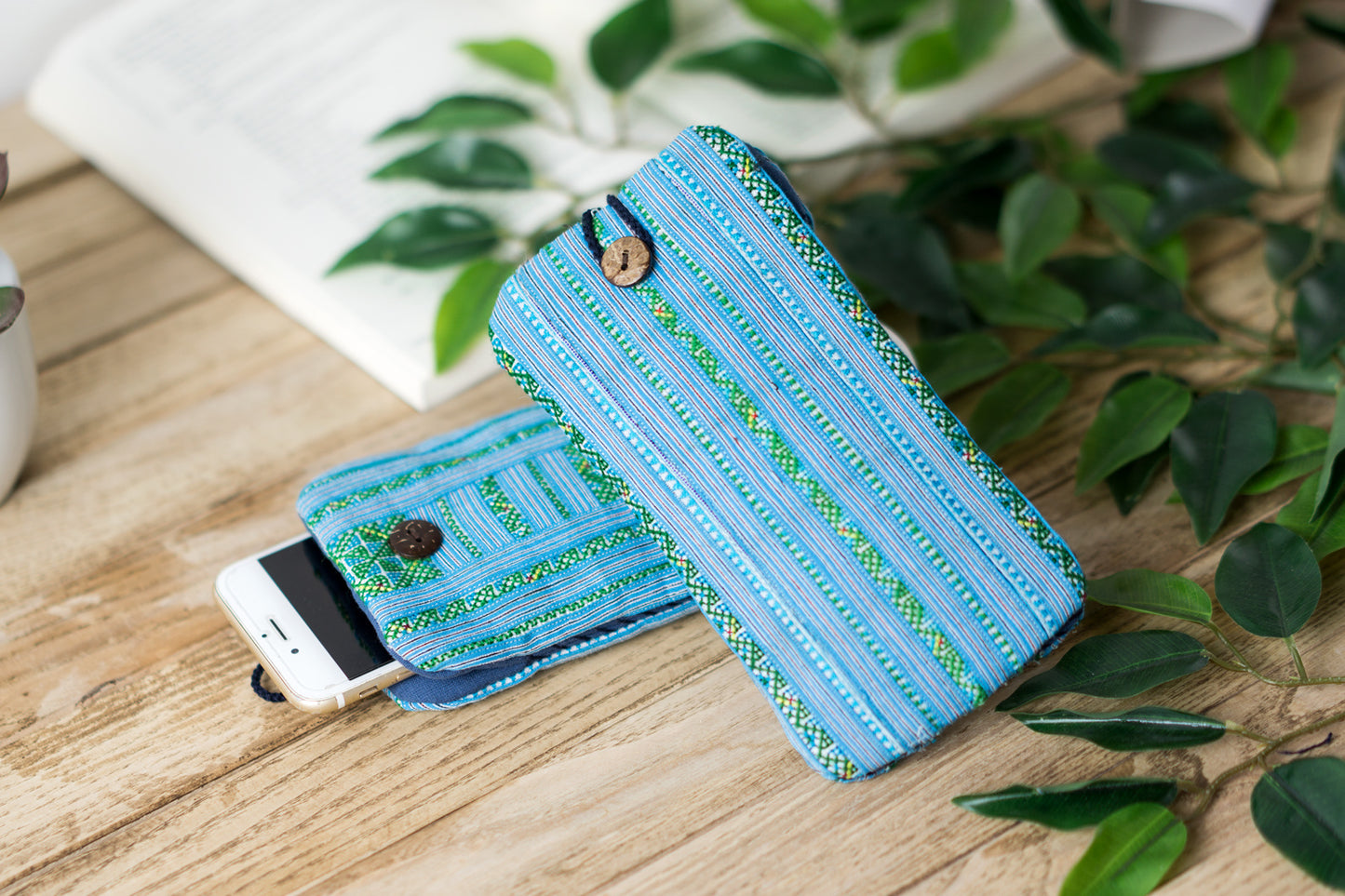 Handmade Cotton Glasses Cases | Embroidered Phone Case